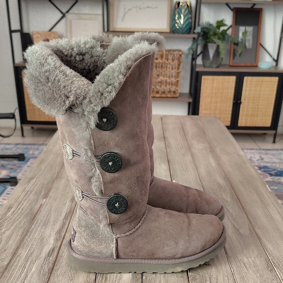 Ugg Boots Gray Fur Boots Ugg Furry UGG Women's Classic Posh Short